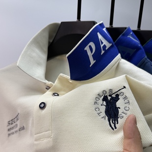 保罗polo衫 品牌正品 100%纯棉刺绣半袖 短袖 上衣体恤 T恤男翻领夏季