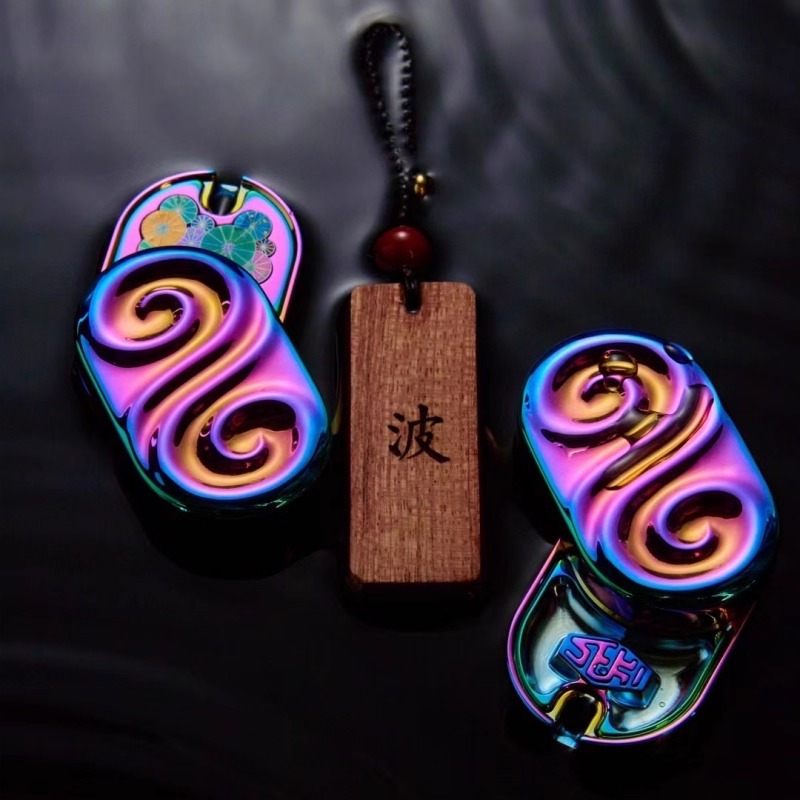 EH EDC SEKI雨波机械旋转推牌指尖陀螺金属解压玩具EDC