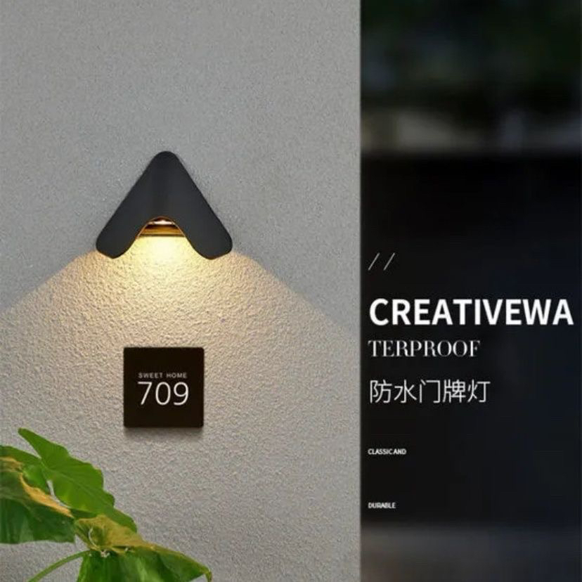 户外防水壁灯庭院灯LED招牌logo灯别墅花园灯门牌店招打光牌匾灯