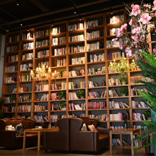 实木书架格子架落地老榆木书柜