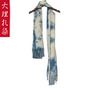 扎染围巾仿羊绒羊毛围巾云南大理白族手工送礼民族风围巾披肩男女