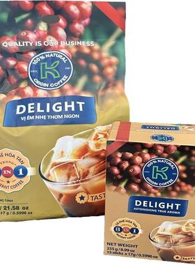 越南代购K牌 K Coffee DELIGHT香浓卡布奇诺3in1三合一速溶咖啡