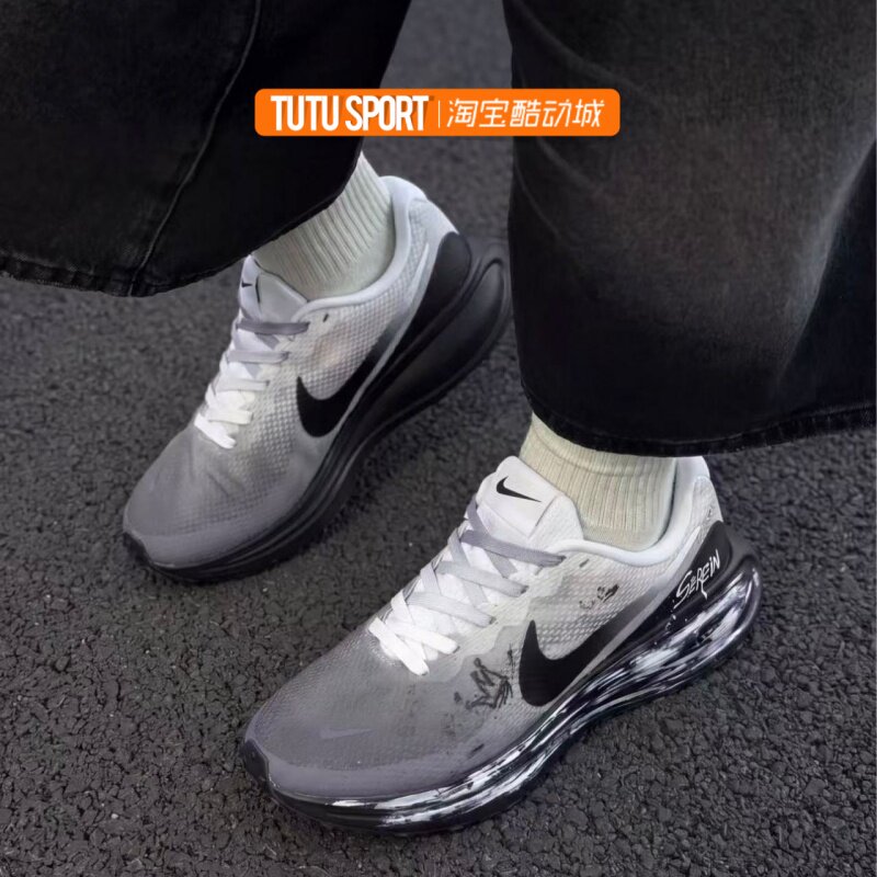 球鞋定制 NIKE REVOLUTION 8 网布透气轻便体测男黑灰低帮跑步鞋