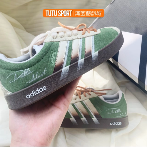 球鞋定制 阿迪/adidas neo VL court 野茶小纪德训鞋女子低帮板鞋