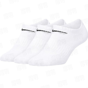 男女同款 透气浅口短袜 白色袜子 3双装 NIKE