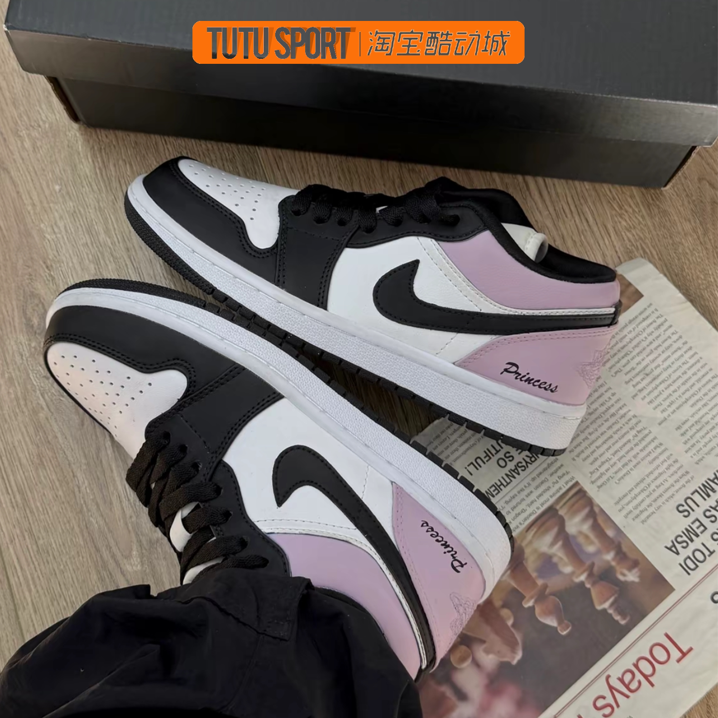 定制球鞋Nike Air Jordan1 AJ1树莓奶酪 百搭 低帮女子复古篮球鞋
