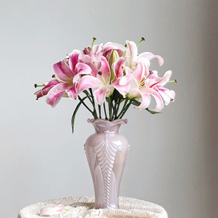 欧式芬顿轻奢创意手工美人瓶琉璃花瓶摆件客厅插花水培装饰品家居