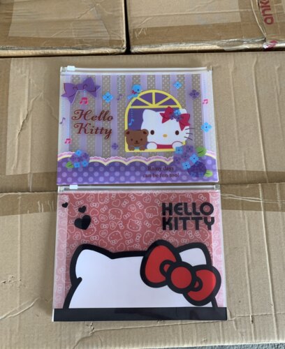HelloKitty可爱拉链袋A5按扣袋文件夹按扣塑料学生用KT猫办公