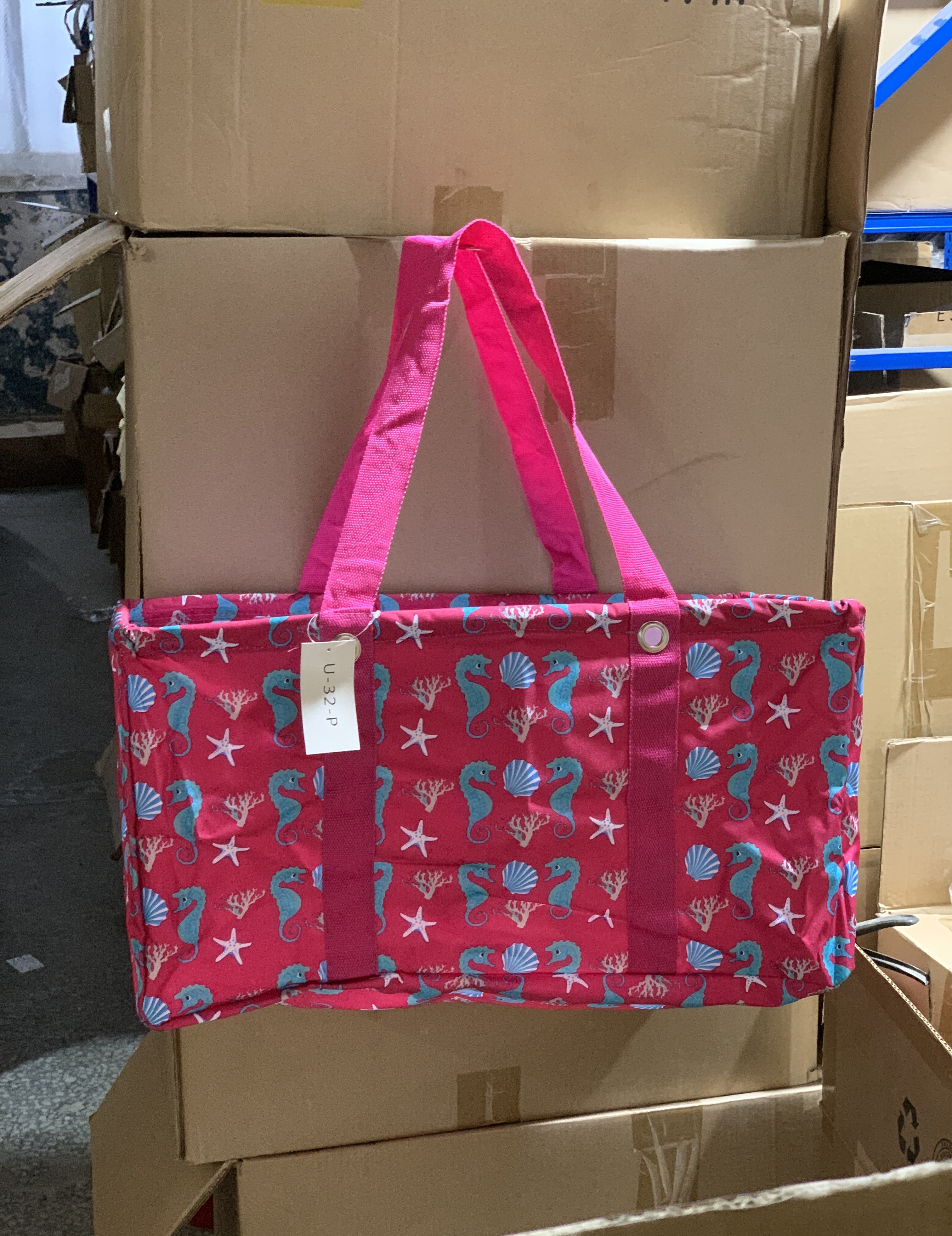 外贸出口尾货旅行袋手提包可折叠收纳筐,收纳整理,收纳筐,淘宝优惠券,粉丝福利购,淘宝优惠卷