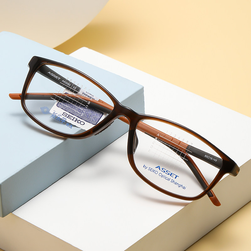 精工儿童眼镜框ak0082超轻tr90青少年学生可配近视离焦镜片新乐学