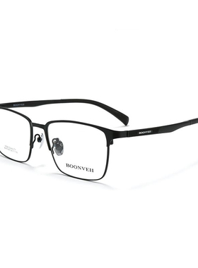 纯钛超轻男款商务休闲可配度数眼镜绅士方形复古眉线框架61008