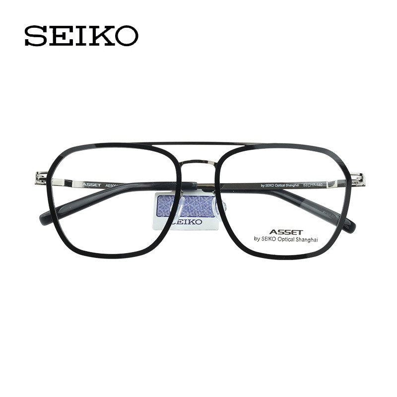 正品精工超轻文艺复古眼镜框男女时尚近视眼镜架纯钛轻板材EA5001