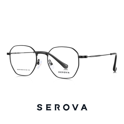 时尚流行多边形眼镜框超轻钛架