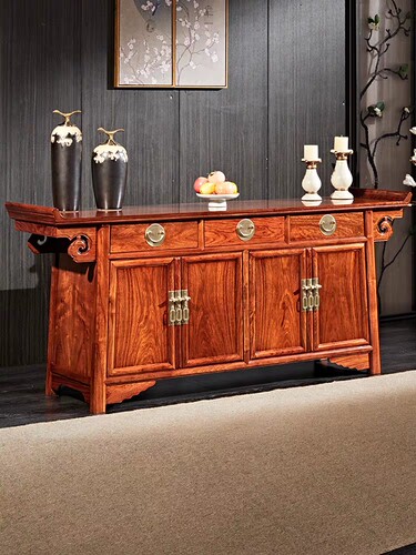 红木玄关柜刺猬紫檀花梨木条案供桌家用翘头桥台神台佛台玄关柜