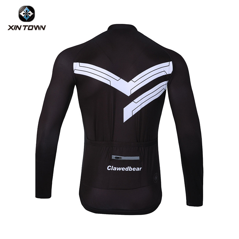 XINTOWN秋季自行车服 男新款吸湿排汗骑行衣裤 印花骑行服长上衣