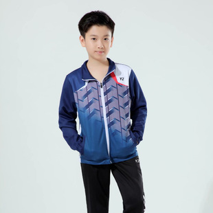 儿童秋冬装羽毛球服套装乒乓球服拉链外套长裤学生运动服3610