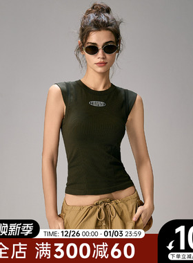 Choc女孩无缝一体织透气瑜伽服背心上衣固定杯运动T恤健身上衣T恤