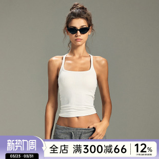 Choc女孩一体式 运动内衣女工字背瑜伽背心显瘦辣妹普拉提健身上衣