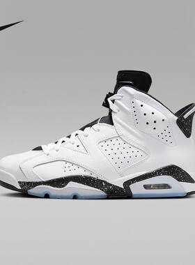 耐克男鞋Air Jordan 6 AJ6白黑 反转奥利奥 高帮篮球鞋CT8529-112