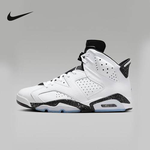 耐克男鞋Air Jordan 6 AJ6白黑 反转奥利奥 高帮篮球鞋CT8529-112