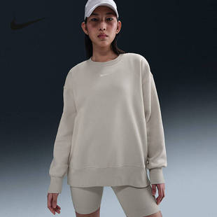 nike耐克运动卫衣女子2025冬季休闲圆领宽松针织套头衫FZ4271-104