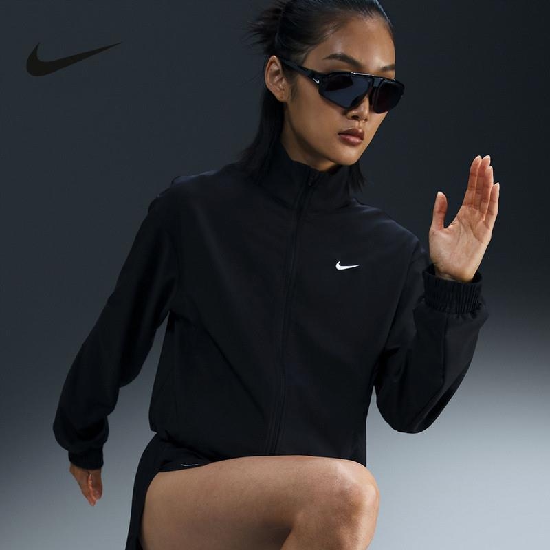 Nike耐克运动外套女2025夏季新款薄款梭织立领防风夹克HQ3368-010