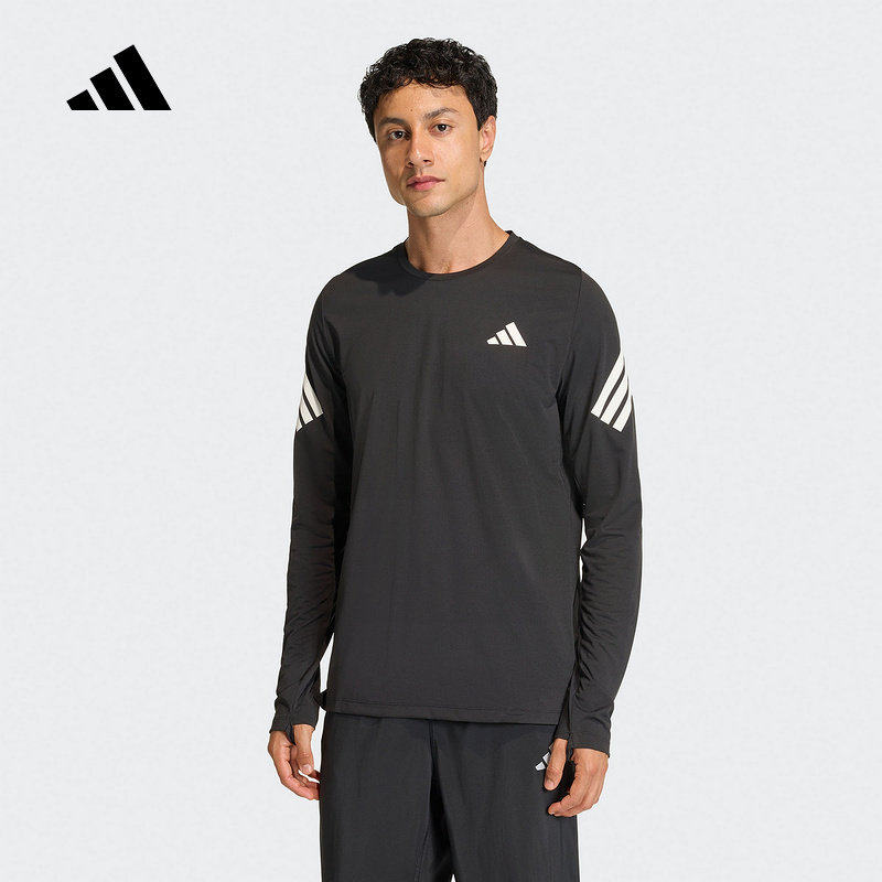 adidas阿迪达斯长袖男2026春速干跑步训练健身套头衫KE6830KE6831
