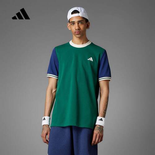 adidas阿迪达斯短袖男25夏季复古透气撞色时尚运动休闲T恤JC6741