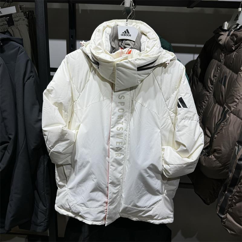 adidas阿迪达斯羽绒服男子2024冬季三合一厚款保暖连帽外套JM4613
