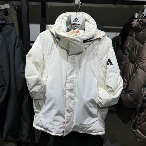adidas阿迪达斯羽绒服男子2024冬季三合一厚款保暖连帽外套JM4613