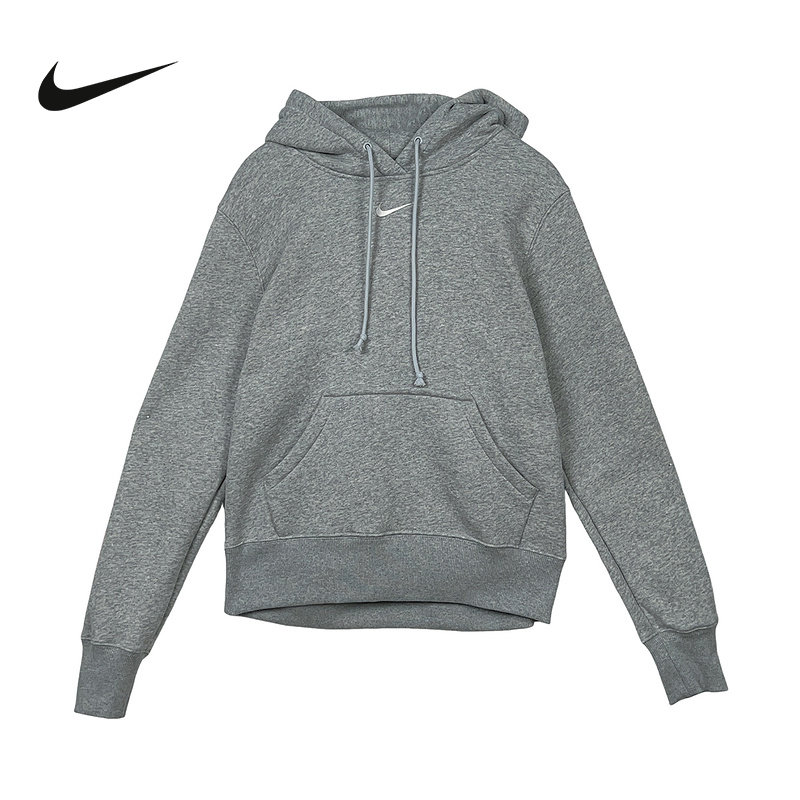 Nike耐克运动卫衣女装2026春季宽松休闲保暖连帽套头衫HF6840-043