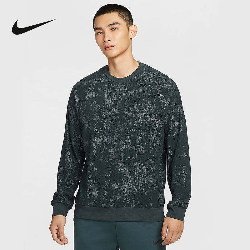 NIKE耐克运动卫衣男2025冬迷彩印花休闲保暖圆领套头衫HV3806-390