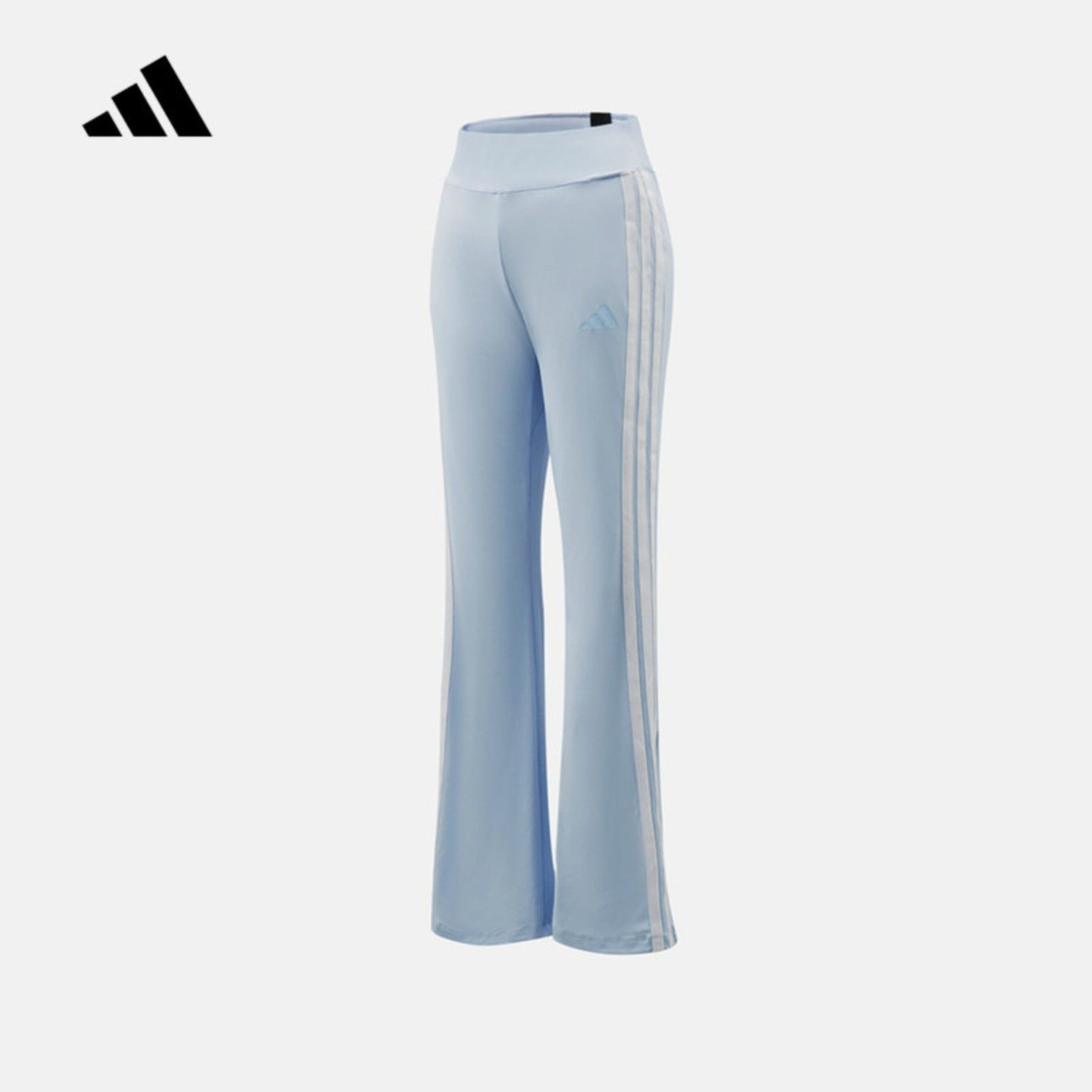 adidas阿迪达斯女裤2026夏休闲喇叭裤针织运动长裤KX2749 KX2750