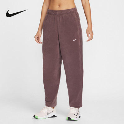 NIKE耐克运动裤女子2026春季宽松摇粒绒保暖休闲长裤裤HV3708-502
