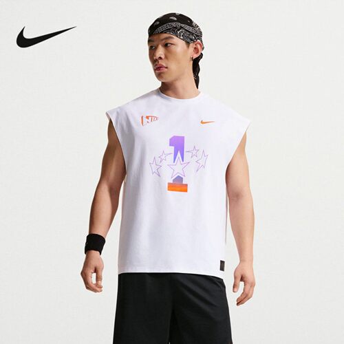 NIKE耐克男背心2026夏季宽松休闲印花透气运动无袖T恤IR6280-100