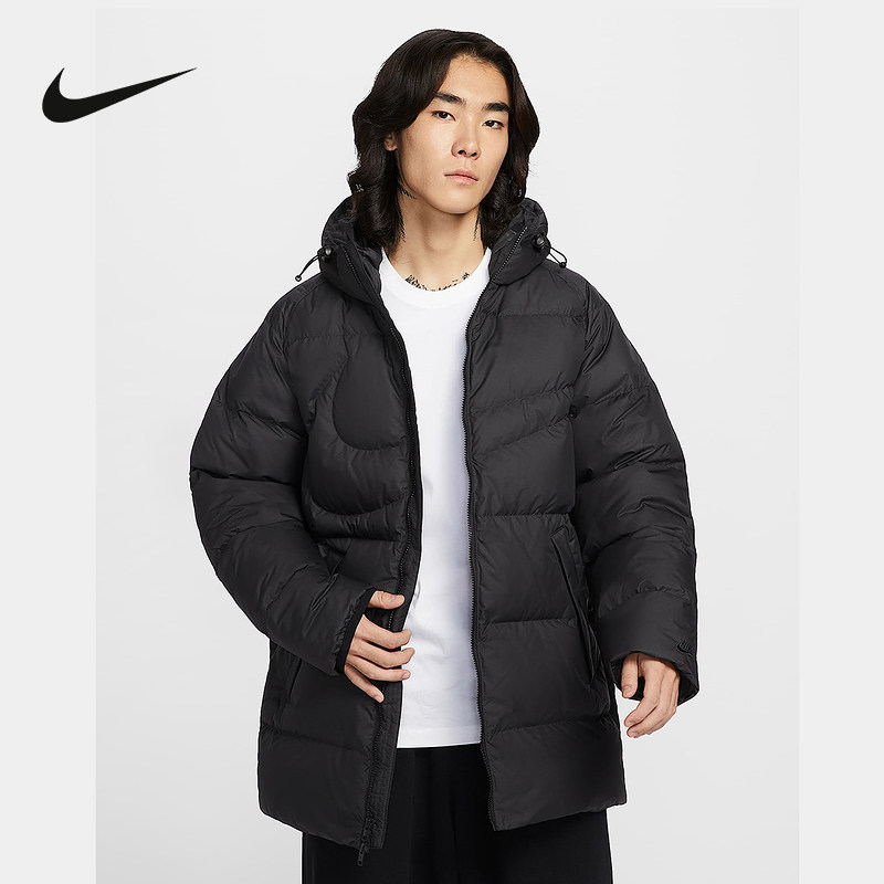 Nike耐克外套男2025冬防风保暖厚款夹克运动连帽羽绒服IH2378-010