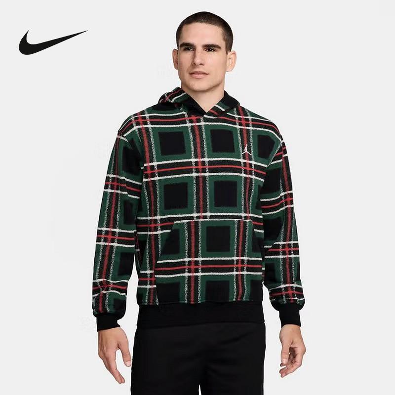 NIKE耐克运动卫衣男2024冬季新款Jordan休闲保暖套头衫FV7459-010