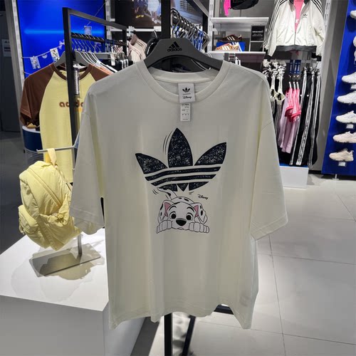 阿迪达斯三叶草运动短袖男2025秋迪士尼联名休闲T恤KG6683 KG6684
