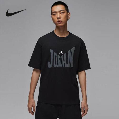 Nike耐克短袖男25秋季Jordan休闲圆领透气印花运动T恤HV3895-010