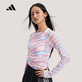 KS5308 KR7600 adidas阿迪达斯长袖 T恤女2026夏舞动系列休闲套头衫