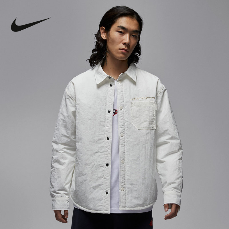 NIKE耐克外套男2025冬Jordan长袖衬衫复古翻领运动夹克IM9720-133