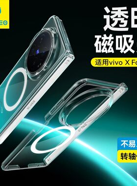 蓝猩0透适用VivoXFold6折叠屏磁吸手机壳VIVO中轴铰链保护x全包Fold6防摔保护套fold5透明Pro高级感外壳