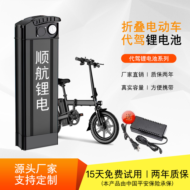 折叠电动车48V30A锂电池代驾外卖35A40A大容量通用新日自行车电瓶