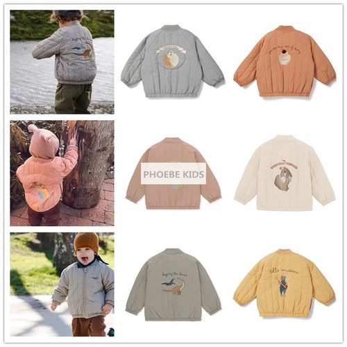 ks22秋冬儿童薄款夹棉飞行服棉服