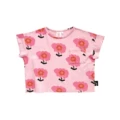 Lmh Pink Flower Printed Short-Sleeved T-Shirt