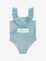 Bo Blue Check Lace One-Piece Swimsuit (in Stock)
