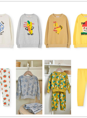 Phoebe kids 24早秋欧美儿童纯棉卡通毛圈卫衣卫裤宝宝打底衫套装