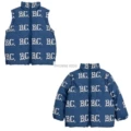 Deep Blue Lettered Vest Padded Jacket (in Stock)