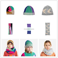 Комплект из двух частей bobo22秋冬季儿童纯棉加厚保暖针织毛线帽子围巾男女宝宝围脖围巾