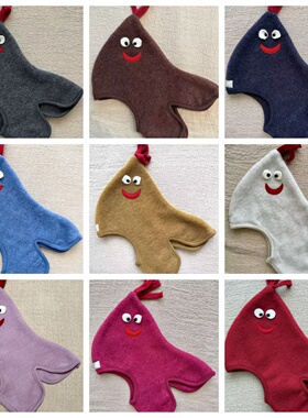 欧美男童女童秋冬美利奴羊毛拉绒帽子儿童亲子ins保暖防寒公鸡帽